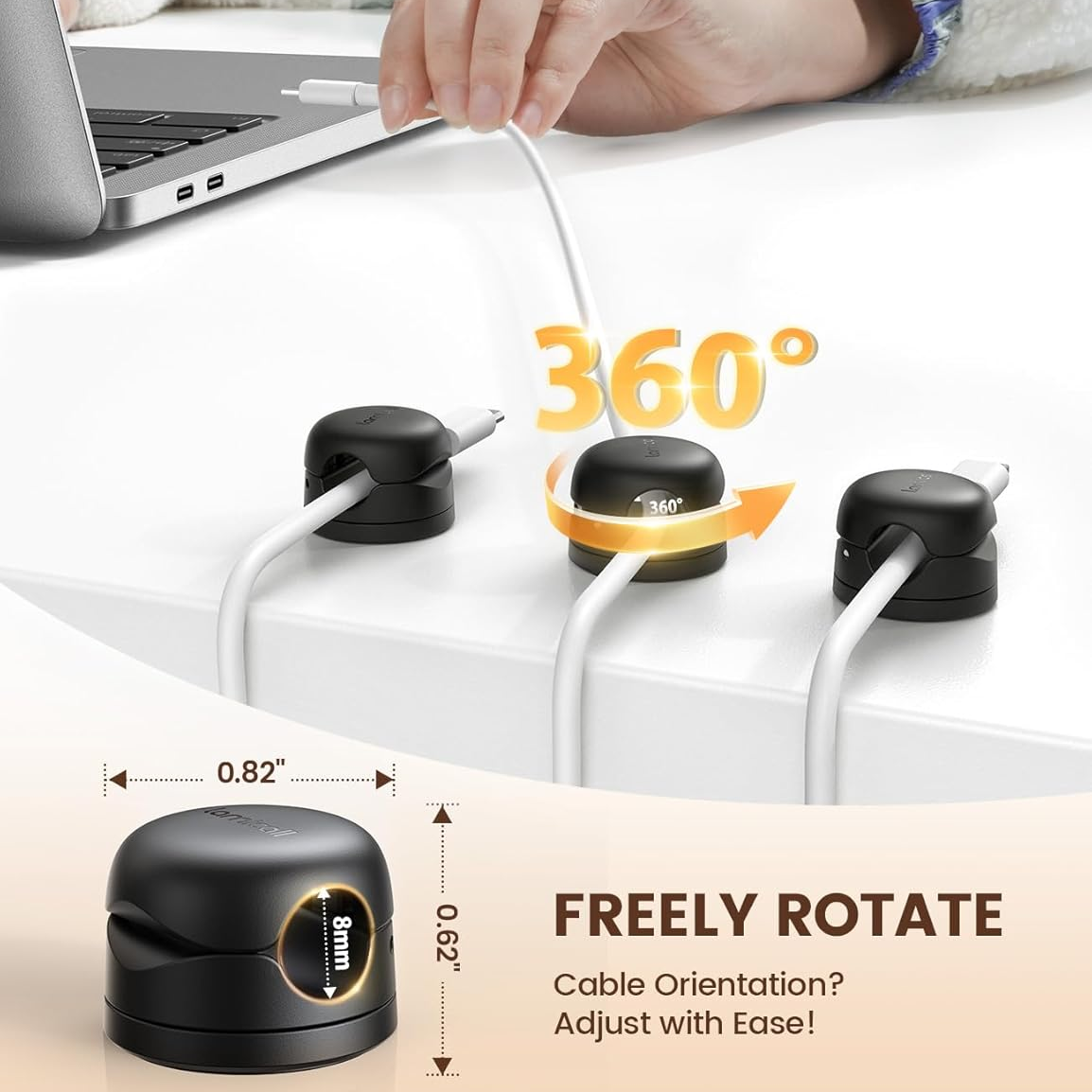 Daphtora® Twist-Lock Rotating Cable Clips