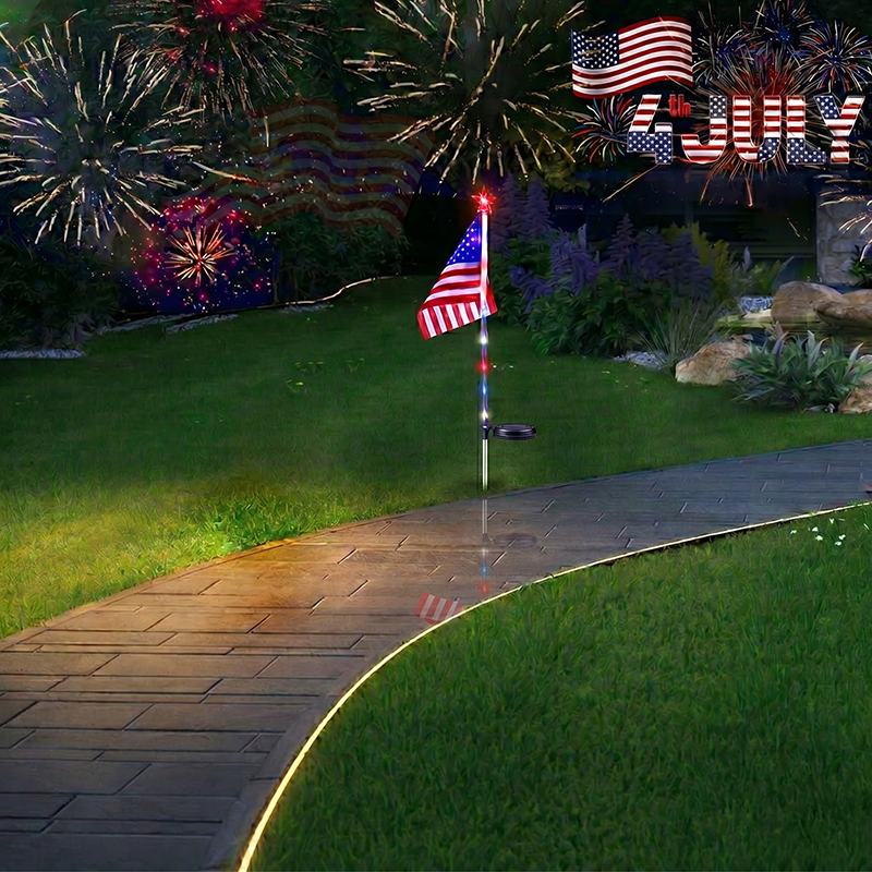 ⭐️Daphtora® 4th of July Outdoor American Flag Solar Lights🇺🇸