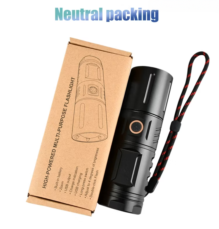Daphtora® NightPiercerX1 Rechargeable High Lumens IPX6 Waterproof LED Flashlight