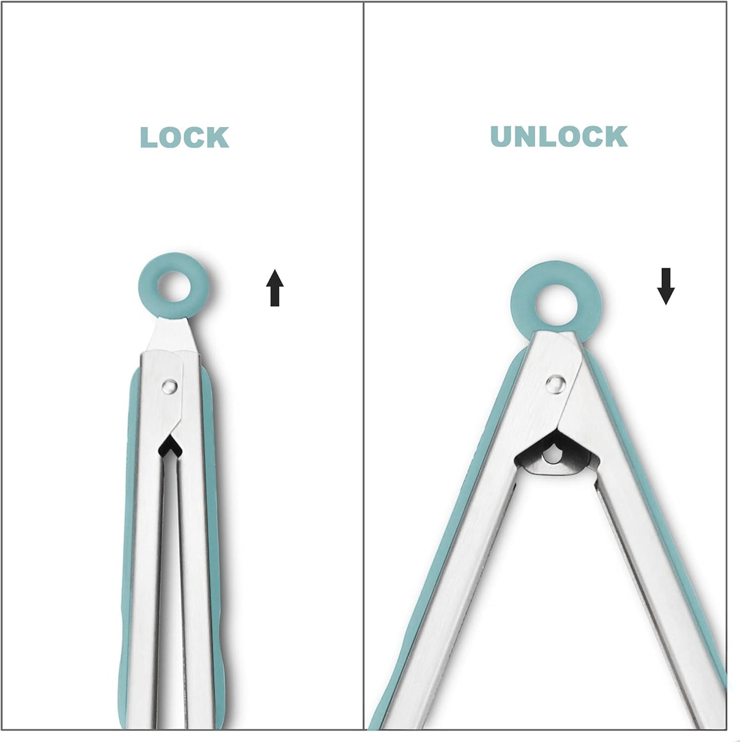 Daphtora® Stainless Steel Barbecue Turners - Aqua Sky