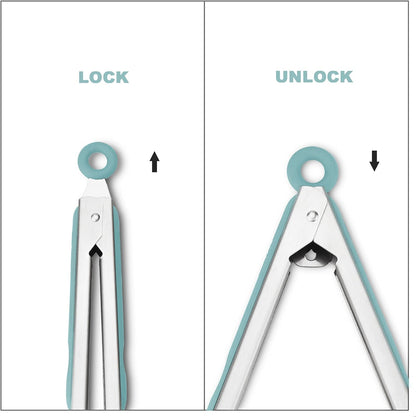 Daphtora® Stainless Steel Barbecue Turners - Aqua Sky