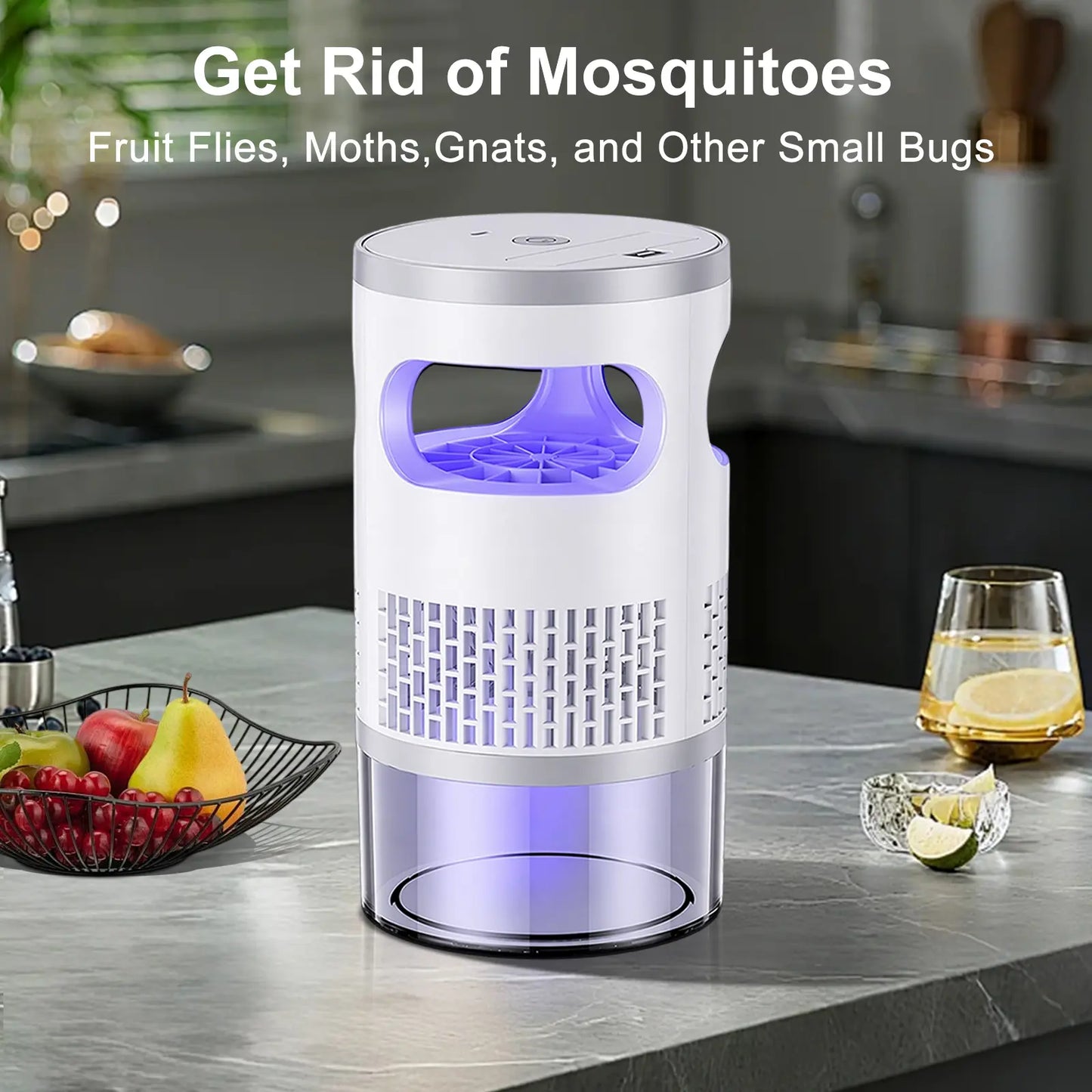 Daphtora® Indoor Insect Trap with Light and Suction Non Zapper Flying Bug Catcher for Home Use