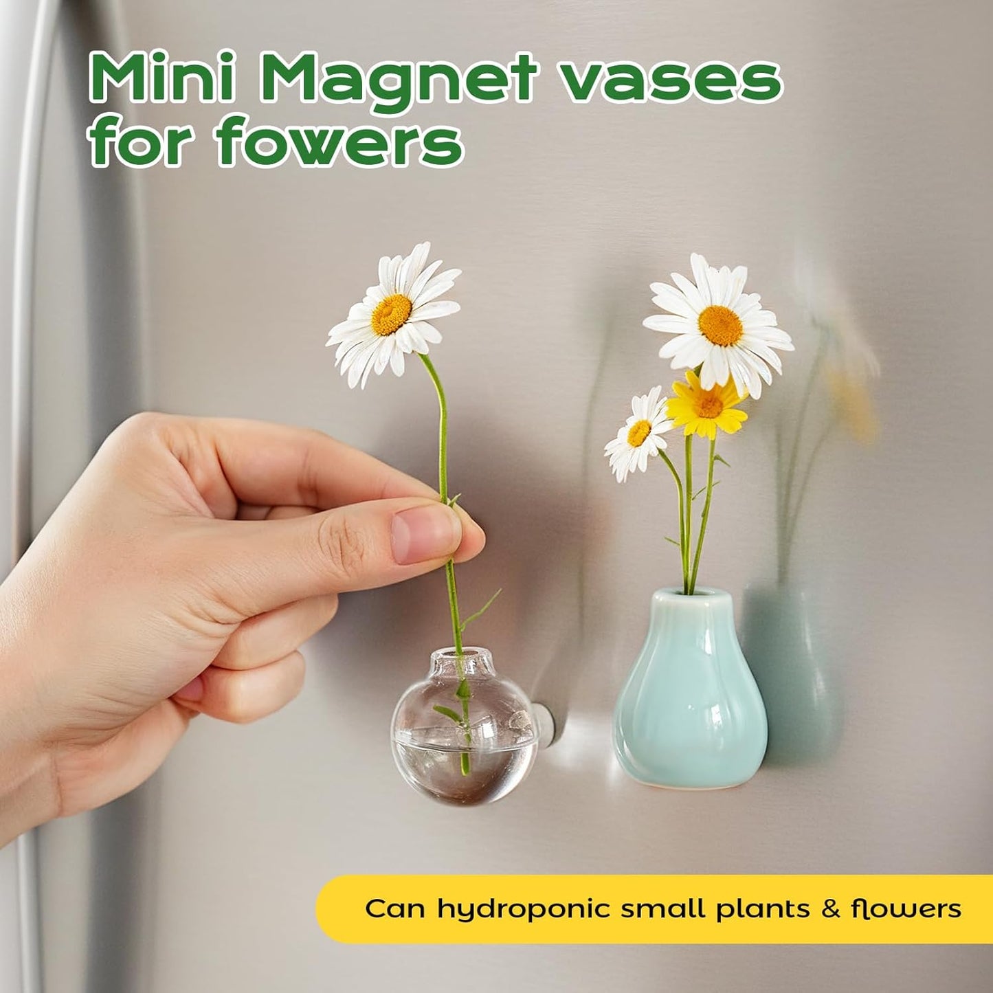 Daphtora® Mini Ceramic Vase Magnets for Fridge 💐