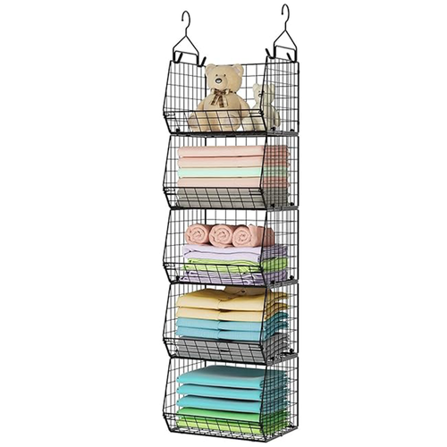 Daphtora® Closet Hanging Shelves - Black