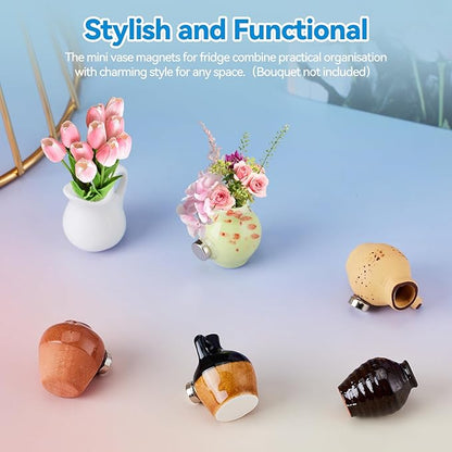 Daphtora® Mini Ceramic Vase Magnets for Fridge 💐