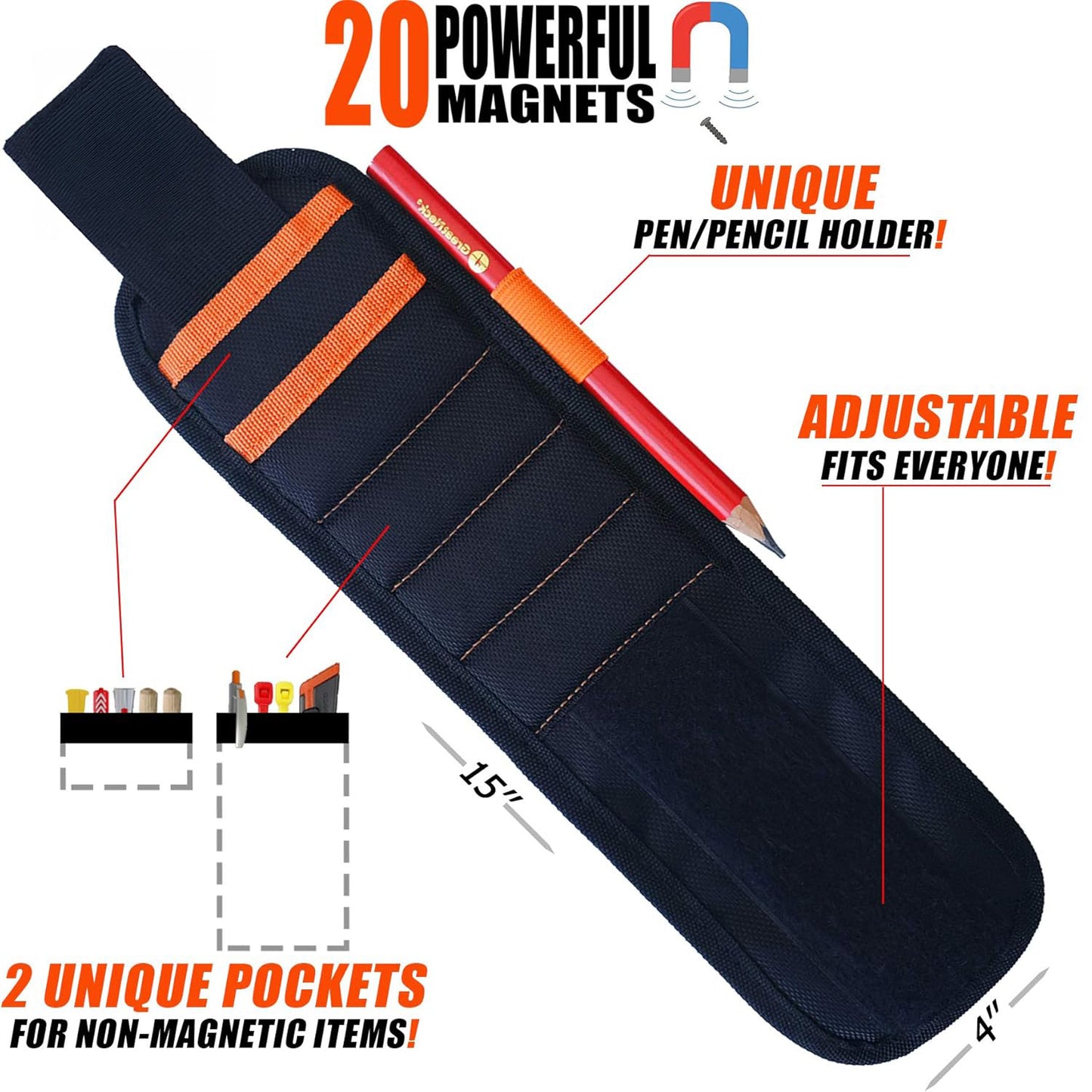 Daphtora® Magnetic Wristband | Made from 15 Strong Magnets 💪🏻⚡️