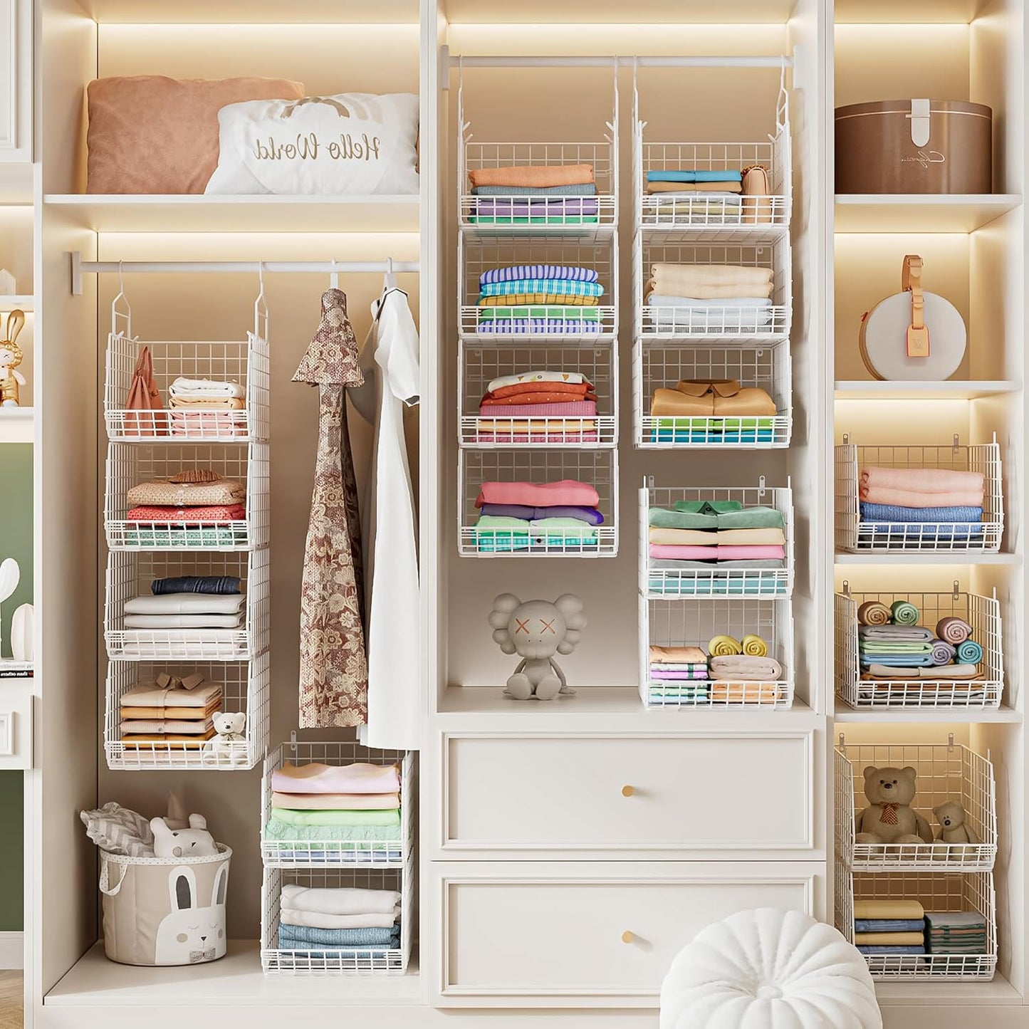 Daphtora® Closet Hanging Shelves - White