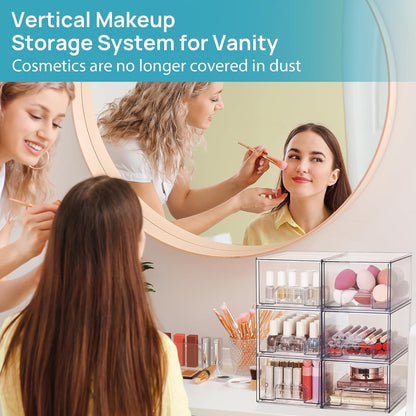 Daphtora® Acrylic Stackable Storage Drawers - S