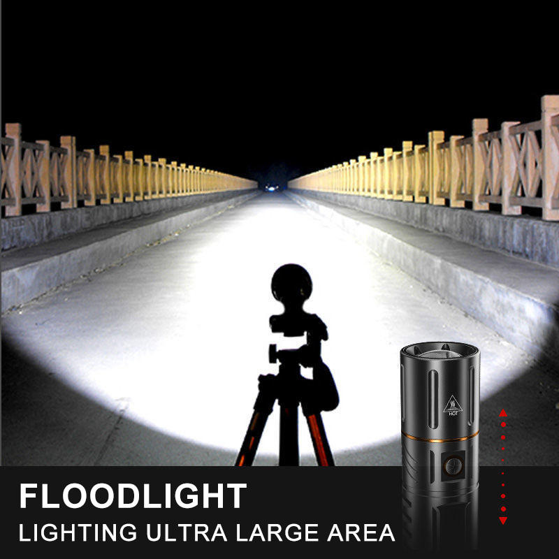 Daphtora® NightPiercerX1 Rechargeable High Lumens IPX6 Waterproof LED Flashlight