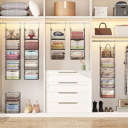 Daphtora® Closet Hanging Shelves - Black