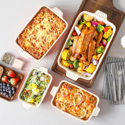 Daphtora® Ceramic Baking Dishes Set - Orange