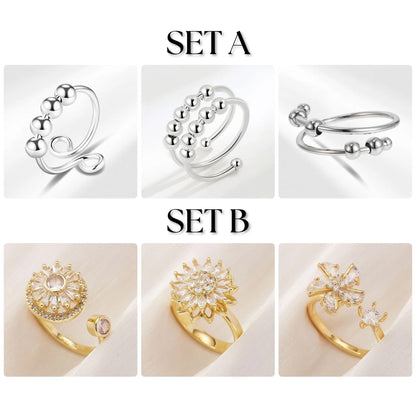 【Mega Sales】 Daphtora® Stress Relief Spinner Rings | Anxiety Relief & Meditation 🎀