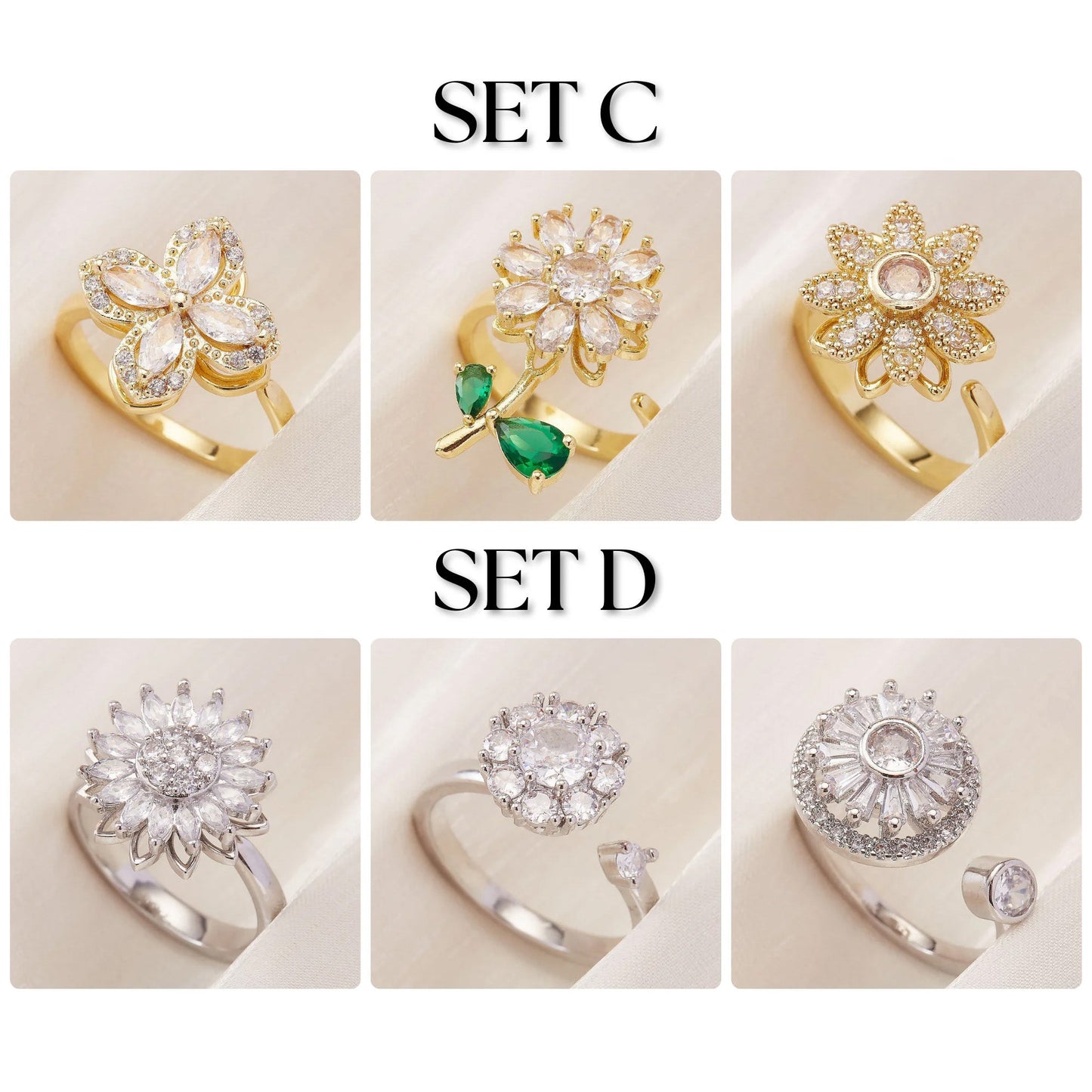 【Mega Sales】 Daphtora® Stress Relief Spinner Rings | Anxiety Relief & Meditation 🎀