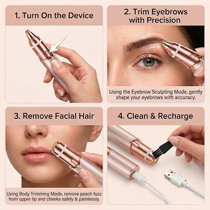Daphtora® 2-in-1 Electric Facial & Eyebrow Trimmer