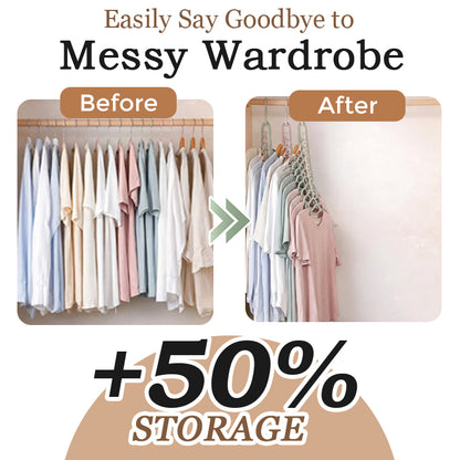 Daphtora® 𝟿-𝚃𝚒𝚎𝚛 𝚂𝚙𝚊𝚌𝚎 𝚂𝚊𝚟𝚒𝚗𝚐 Hanger Organizer