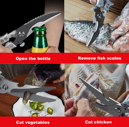 Daphtora® Safe Multi-Functional Stainless Steel Kitchen Scissors
