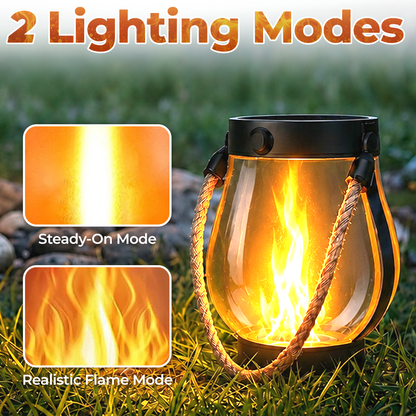 🔥Daphtora® Solar Lantern Outdoor Lights with Dancing Flame