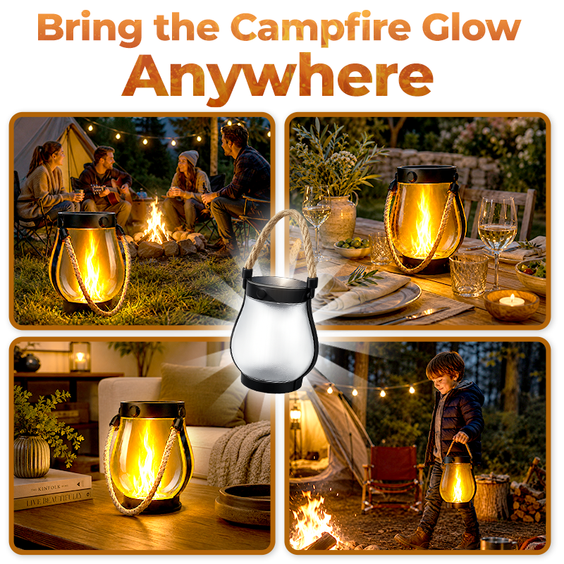 🔥Daphtora® Solar Lantern Outdoor Lights with Dancing Flame