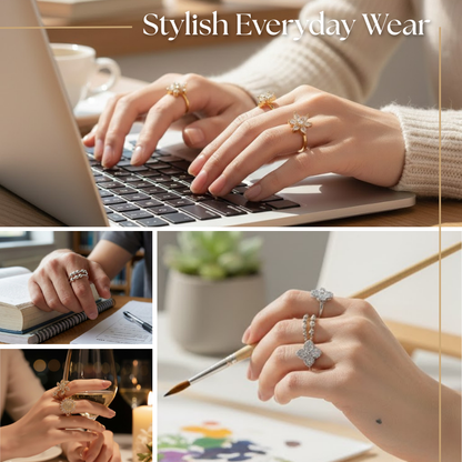 【Mega Sales】 Daphtora® Stress Relief Spinner Rings | Anxiety Relief & Meditation 🎀