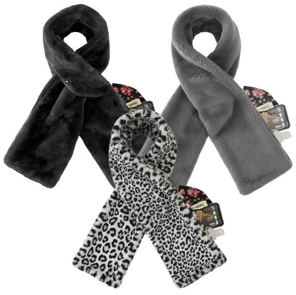 Daphtora® Faux Fur Scarf 𝚠𝚒𝚝𝚑 Secret Zipper Pocket