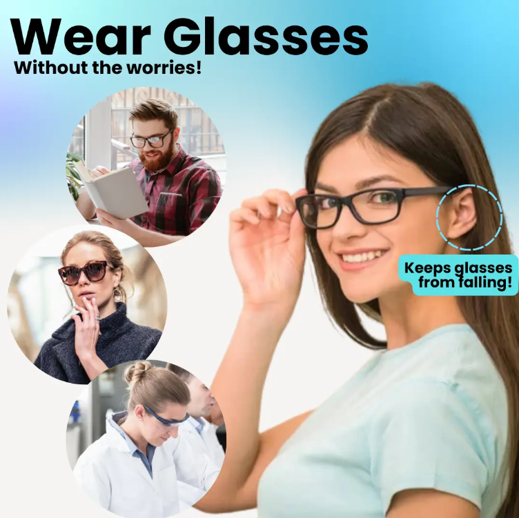 Daphtora® Non-Slip Glasses Grips (2 Pairs)