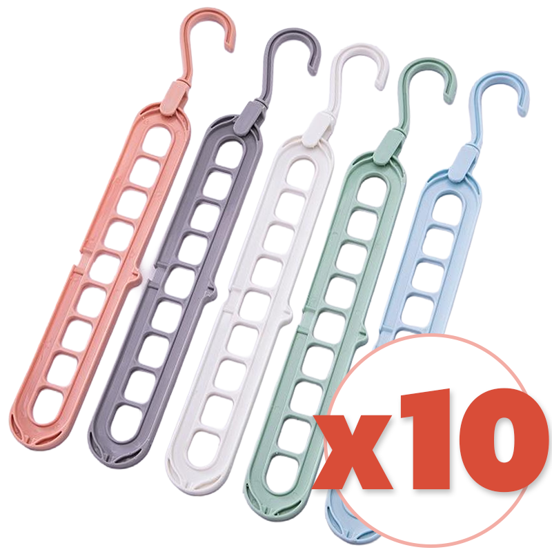 Daphtora® 𝟿-𝚃𝚒𝚎𝚛 𝚂𝚙𝚊𝚌𝚎 𝚂𝚊𝚟𝚒𝚗𝚐 Hanger Organizer