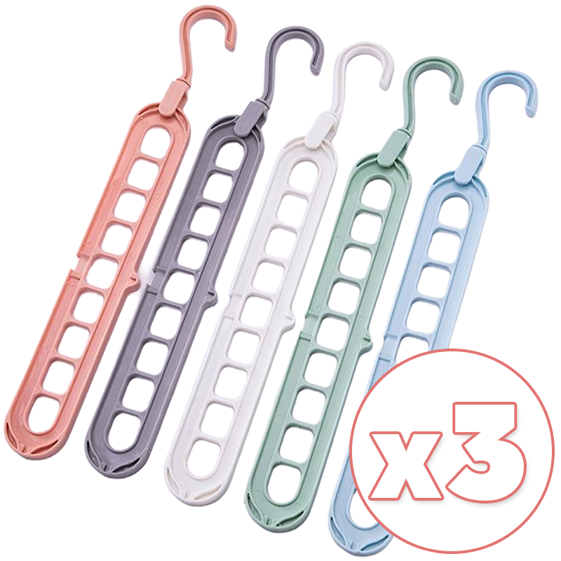 Daphtora® 𝟿-𝚃𝚒𝚎𝚛 𝚂𝚙𝚊𝚌𝚎 𝚂𝚊𝚟𝚒𝚗𝚐 Hanger Organizer