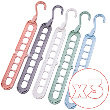 Daphtora® 𝟿-𝚃𝚒𝚎𝚛 𝚂𝚙𝚊𝚌𝚎 𝚂𝚊𝚟𝚒𝚗𝚐 Hanger Organizer