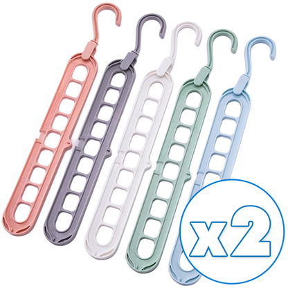 Daphtora® 𝟿-𝚃𝚒𝚎𝚛 𝚂𝚙𝚊𝚌𝚎 𝚂𝚊𝚟𝚒𝚗𝚐 Hanger Organizer