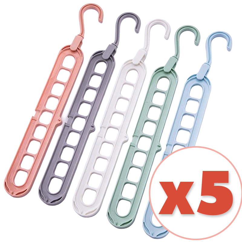 Daphtora® 𝟿-𝚃𝚒𝚎𝚛 𝚂𝚙𝚊𝚌𝚎 𝚂𝚊𝚟𝚒𝚗𝚐 Hanger Organizer