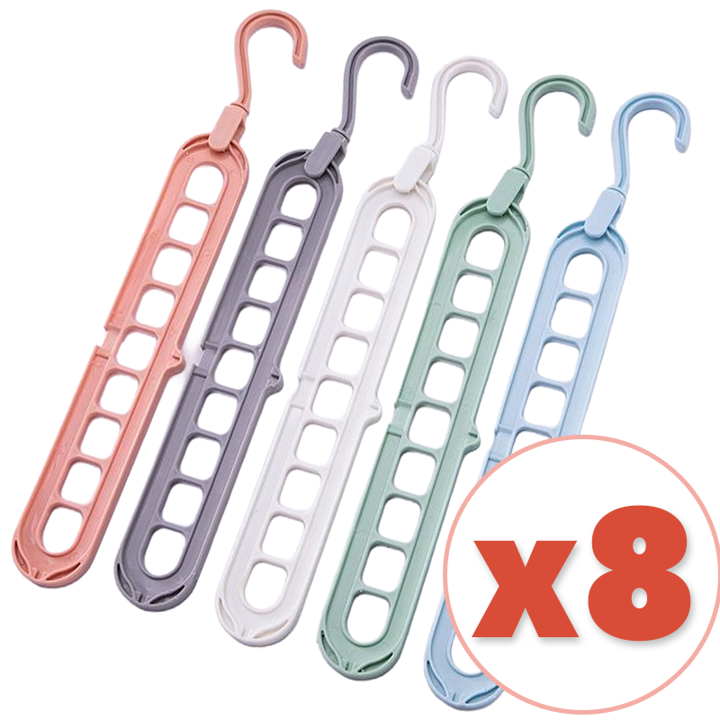 Daphtora® 𝟿-𝚃𝚒𝚎𝚛 𝚂𝚙𝚊𝚌𝚎 𝚂𝚊𝚟𝚒𝚗𝚐 Hanger Organizer